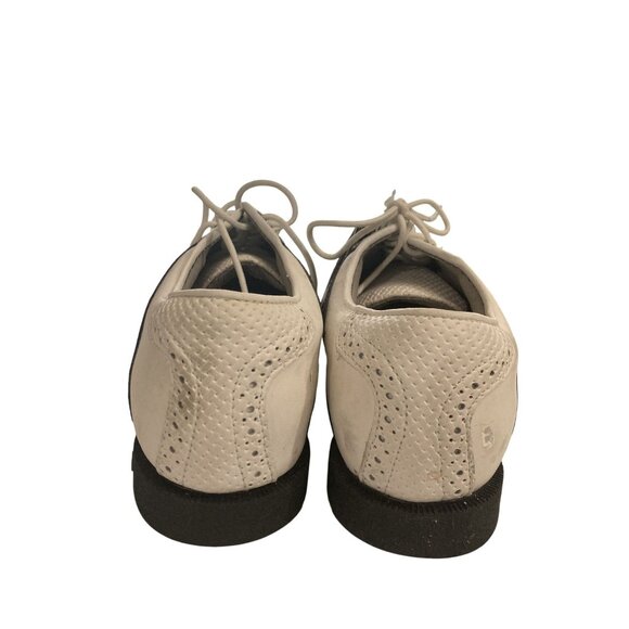 Ashworth Women's size 6.5M White Navy Leather Spikeless Golf Shoes NWT - Picture 4 of 9